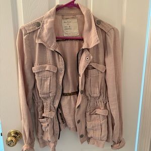 Free People Light Pink Utility Jacket